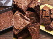 This combination of photos taken in New York in 2020 show a recipe for One-Pot Fudgy Brownies.