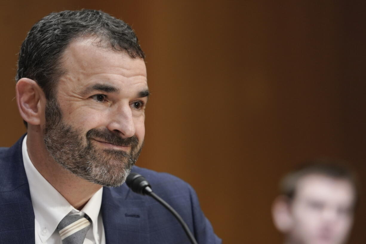 Daniel Werfel testifies before the Senate Finance Committee during his confirmation hearing to be the Internal Revenue Service Commissioner, Wednesday, Feb. 15, 2023, on Capitol Hill in Washington.  Werfel, President Joe Biden's nominee to lead the Internal Revenue Service says he will commit to not increasing tax audits on businesses and households making less than $400,000 per year.