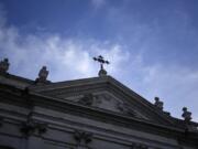 FILE - A Roman Catholic church in Lisbon, Friday, Feb. 10, 2023. A committee that has been examining historic child sex abuse in Portuguese Catholic Church says on Monday, Feb. 13 that 512 alleged victims have come forward. Senior Portuguese church officials had previously claimed that only a handful of cases had occurred.