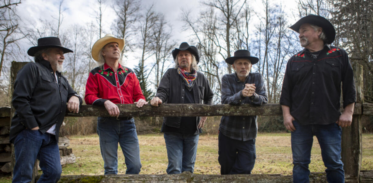 Lonnie Mueller also known as Buck Range, from left, Jim Kehoe, Dennis Coile also known as Dan Canyon, Paul Buchignani also known as West Eastman, and Pete Frothingham make up the Dan Canyon Band based in Arlington.