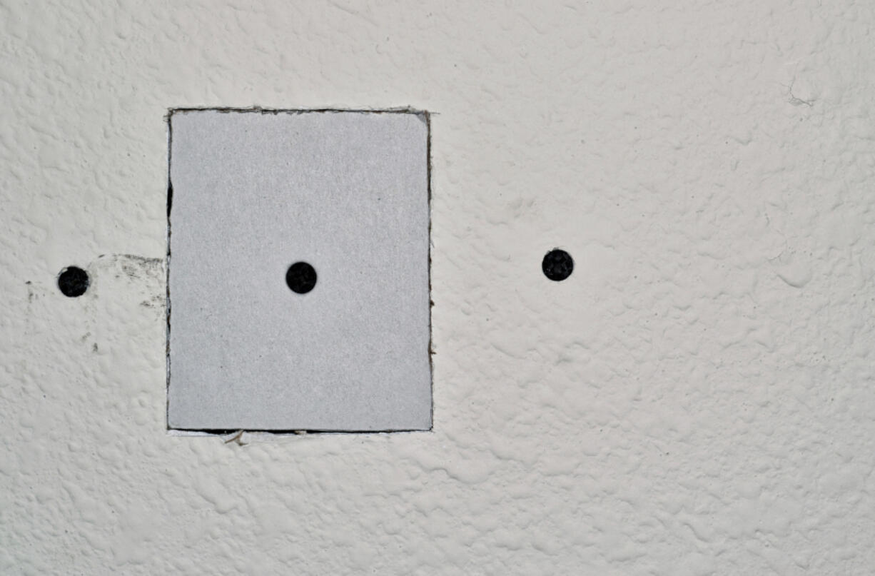 If the damage is larger than a coin-sized hole, the repair may require a patch of drywall.