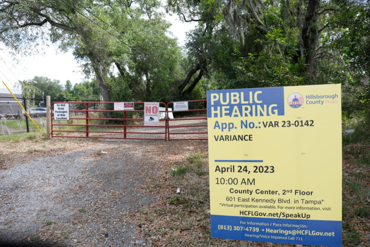 The entrance to Big Cat Rescue is seen Wednesday, March 29, 2023, in Tampa, Florida.