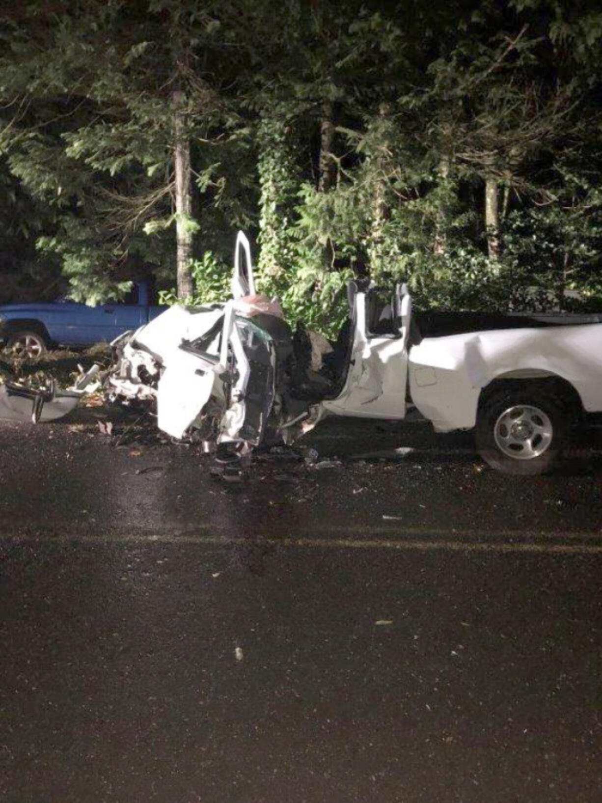 A truck crashed Sunday near the 35000 block of Northeast Washougal River Road. The Clark County Sheriff's Office identified the driver who was killed in the crash as Corey Hermance of Camas.