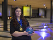 Evergreen senior Kierra Wilcox won the 3A state girls bowling individual title and helped her team to a state title as well.