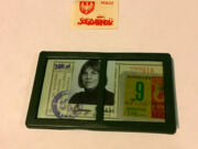 Sonya Zalubowski had this Warsaw bus pass but not official correspondent credentials while in Poland.