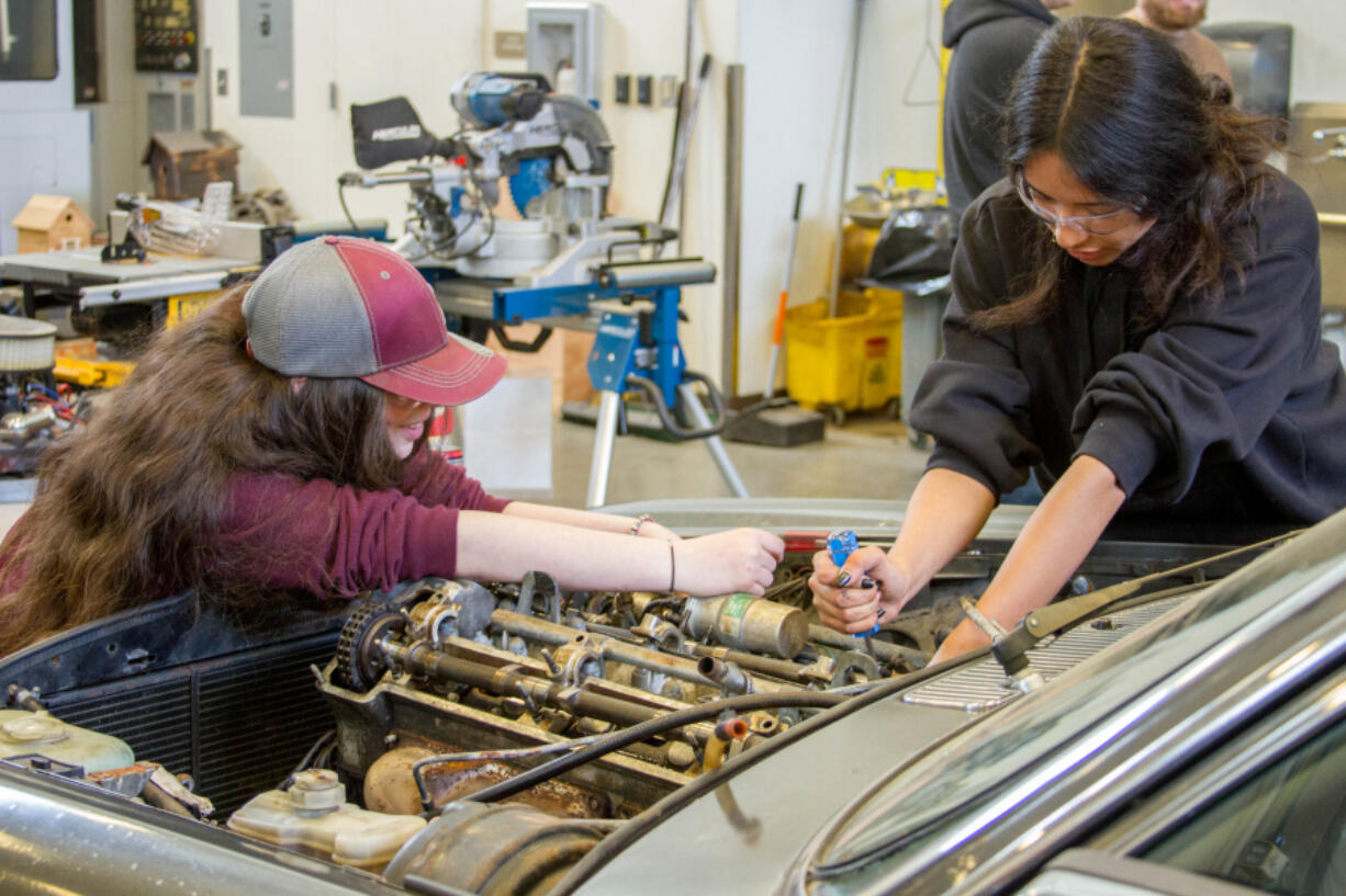 Woodland High School's Career & Technical Education students recently repaired a 1999 Volkswagen Jetta GLS for auction.