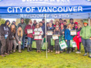 City of Vancouver Volunteer Programs and Urban Forestry added eight trees to the Volunteer Grove at Centerpointe Park to honor local volunteers.