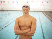 Union junior Sam Empey stands for a portrait Wednesday, March 15, 2023, at Cascade Athletic Club. Empey is The Columbian's All-Region swimmer of the year.