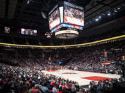 Fans watch a game between Portland and New Orleans on  Monday, March 27, 2023, during the Trail Blazers’ 124-90 loss to the Pelicans at Moda Center.