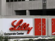 FILE - This April 26, 2017, file photo shows the Eli Lilly & Co. corporate headquarters in Indianapolis.  Eli Lilly announced on Wednesday, March 1, 2023, will cut prices for some older insulins later this year, and immediately expand a cap on costs insured patients pay when they fill prescriptions. The moves promise critical relief to some people with diabetes who can face thousands of dollars a year in bills for insulin they need to live.