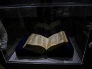 The Codex Sassoon 1,100-year-old Hebrew Bible is on display at the Tel Aviv's ANU Museum of the Jewish People for a week-long exhibition of the manuscript, part of a whirlwind worldwide tour of the artifact in the United Kingdom, Israel and the United States before its expected sale, Israel, Wednesday, March 22, 2023. One of the oldest surviving biblical manuscripts is up for sale -- for a cool $30 million. The Codex Sassoon is a nearly complete 1,100-year-old Hebrew Bible. Sotheby's is putting it up for auction in New York in May for an estimated price of $30 million to $50 million.