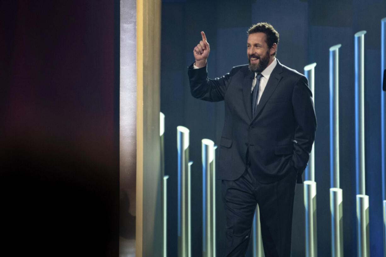 Mark Twain Prize recipient Adam Sandler is introduced at the start of the 24th Annual Mark Twain Prize for American Humor at the Kennedy Center for the Performing Arts on Sunday, March 19, 2023, in Washington.