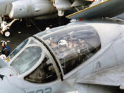 This image provided by Betty Seaman shows Navy A-6 Intruder pilot Jim Seaman. Navy Capt. Jim Seaman died of lung cancer at the age of 61. His widow Betty Seaman has been part of a large group of aviators and their surviving spouses who have lobbied Congress and the Pentagon for years to look into the number of cancers aviators and ground crew face. In a new study the Pentagon has found alarmingly higher rates of cancer among aviators than in the U.S. general population, and has further reviews planned.