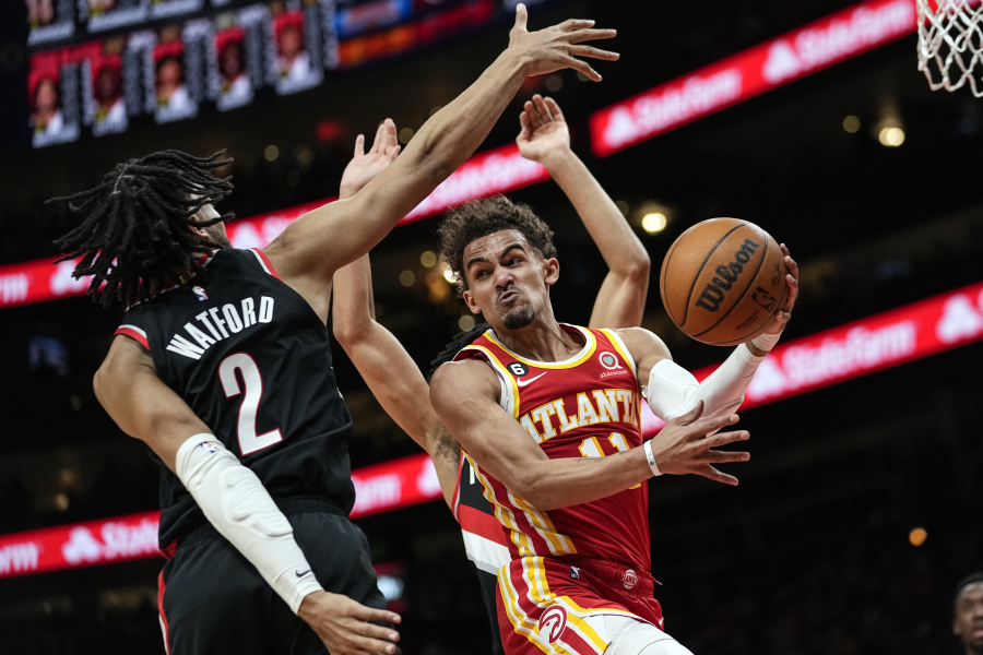 Hawks beat Blazers 129-111 for Snyder's first win - The Columbian