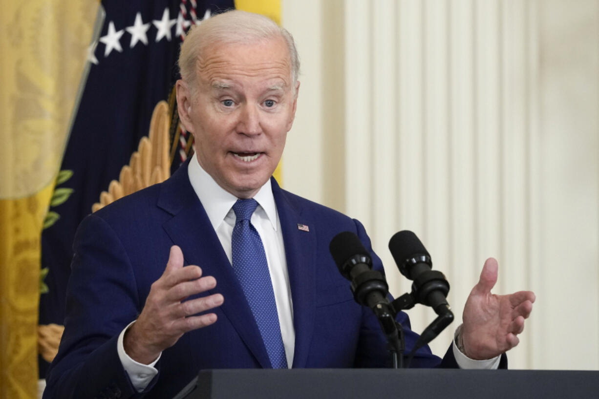 FILE - President Joe Biden speaks during an event in the East Room of the White House in Washington, Thursday, March 23, 2023, celebrating the 13th anniversary of the Affordable Care Act. Recent moves by President Joe Biden to pressure TikTok over its Chinese ownership and approve oil drilling in an untapped area of Alaska are testing the loyalty of young voters, a group that's been largely in his corner.