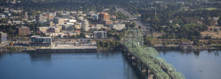 The Interstate 5 Bridge crosses the Columbia River on Tuesday, Oct. 11, 2022.