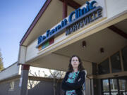 Kate Spencer stands March 21 outside The Everett Clinic in Marysville. Spencer is a deaf patient who has struggled with access challenges at The Everett Clinic.