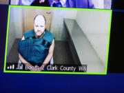 David R. Zarb of La Center makes a first appearance June 15, 2021, in Clark County Superior Court on suspicion of vehicular homicide in connection with a triple-fatal crash on state Highway 503 near Fargher Lake. He was sentenced Monday to 12 1/4  years in prison.