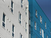 The windows at Fourth Plain Community Commons, a low-income apartment complex, are triple-glazed for improved insulation.