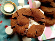 These chewy chocolate cookies have a whole marshmallow baked into the middle.