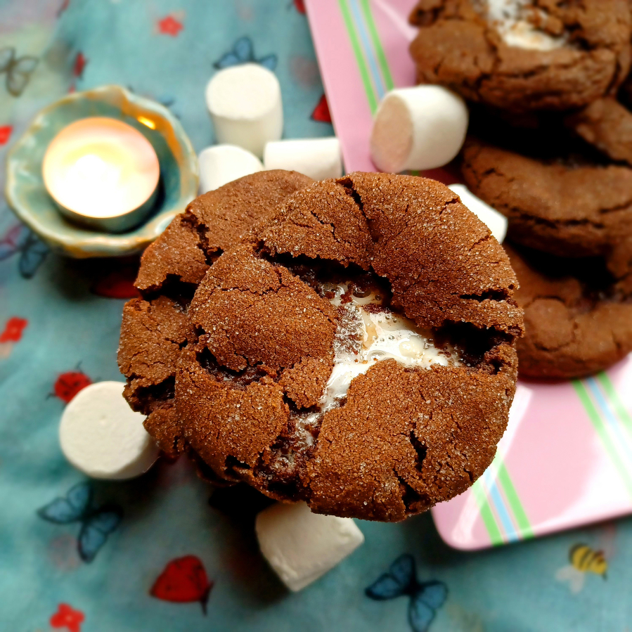 Chocolate Marshmallow Cookies (With Cake Mix!) - Dancing Through the Rain