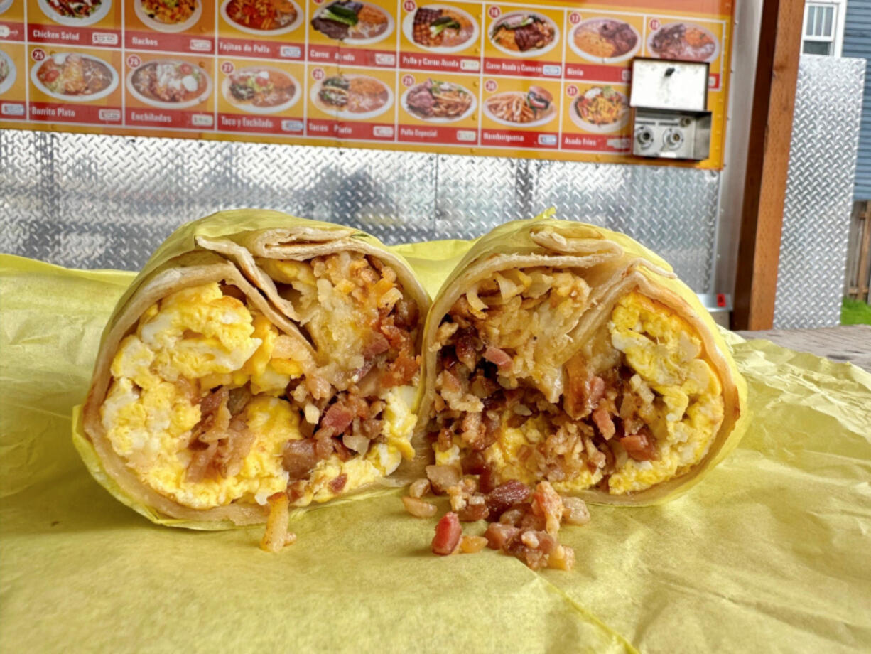 Breakfast burrito from Taqueria Don Jose.