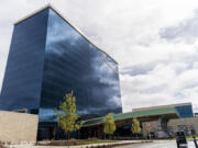 Clouds reflect off the windows of the newly opened ilani Hotel. At 185 feet, the hotel is the tallest building in Clark County.