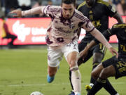 Portland Timbers forward Nathan Fogaca, pictured here in 2022, scored the go-ahead goal in the 76th minute as the Timbers beat the Seattle Sounders 4-1 on Saturday, April 15, 2023, at Portland.