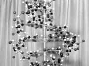 A model of a DNA molecule is displayed in the New York office of the Sloan-Kettering Institute for Cancer Research on Oct. 18, 1962.