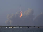 SpaceX's Starship launches from Starbase in Boca Chica, Texas, Thursday, April 20, 2023.