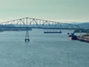 The Lewis and Clark Bridge spanning the Columbia River between Washington and Oregon.