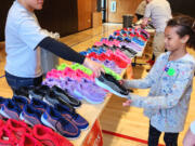 King Elementary students in Kindergarten through second grade received new pairs of shoes from FedEx on April 17 as part of the company's 50th-birthday celebrations.