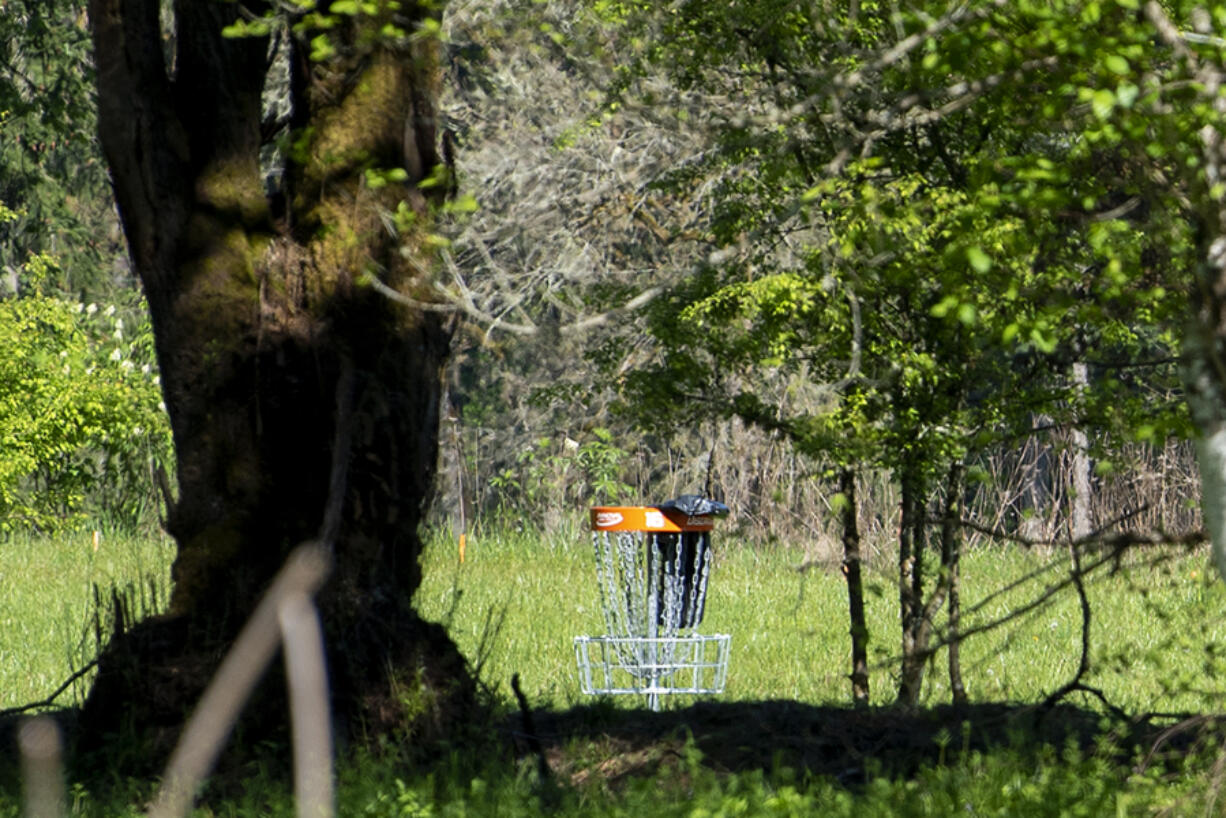 The new disc golf course at Hockinson Meadows Community Park.