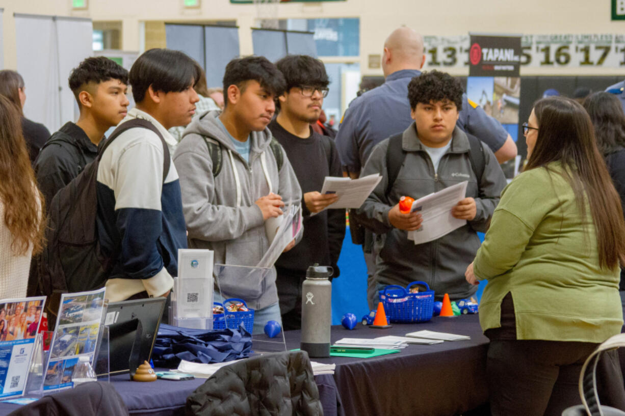 Woodland High School and the Port of Woodland's first Job Ready Career Fair since the pandemic gave students the opportunity to meet with dozens of employers, business owners, and post-secondary educational programs.