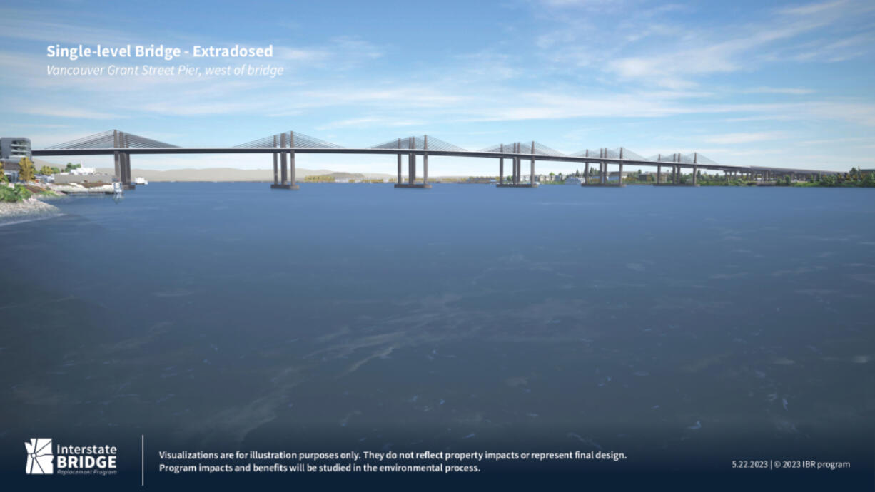 The single level 'extradosed' bridge concept.