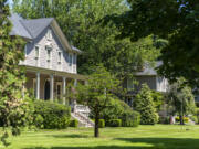 Historic houses sit along Officers Row at the Fort Vancouver National Site. Many of the houses date back to the 19th century.