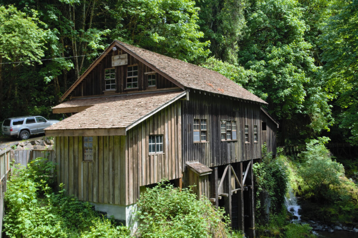 The Cedar Creek Grist Mill outside of Woodland sits above Cedar Creek. The mill, built in 1876 and restored in the 1980s, is operated by a group of about 10 volunteers. It is open to visitors every Saturday afternoon.