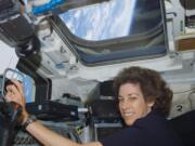 Ellen Ochoa, veteran astronaut, former director of the Johnson Space Center and vice chair of the National Science Board, on a space mission.