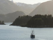 A troller fishes in Sitka Sound, Alaska on February 2, 2021. A ruling from a U.S. judge in Seattle could effectively shut down commercial king salmon trolling in Southeast Alaska -- a valuable industry that supports some 1,500 fishermen -- after a conservation group challenged the harvest as a threat to protected fish and the endangered killer whales that eat them.