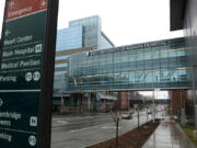 FILE - Buildings at the University of Kansas Hospital are seen on March 9, 2020, in Kansas City, Kan. A first-of-its-kind federal investigation has found that two hospitals, Freeman Health System in Joplin, Mo., and University of Kansas Hospital in Kansas City, put a pregnant woman's life in jeopardy and violated federal law by refusing to provide an emergency abortion when she was experiencing premature labor at 17 weeks. The findings are revealed in documents obtained by The Associated Press.