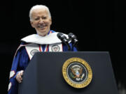 President Joe Biden speaks at Howard University's commencement in Washington, Saturday, May 13, 2023.