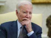 FILE - President Joe Biden listens as he meets with House Speaker Kevin McCarthy of Calif., to discuss the debt limit in the Oval Office of the White House, May 22, 2023, in Washington. A federal prosecutor tapped by President Joe Biden to become a U.S. district judge in Kansas has withdrawn from consideration, citing the nearly two-year wait for action on his nomination. Jabari Wamble is Biden's second judicial nominee to withdraw this month.