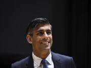 Britain's Prime Minister Rishi Sunak looks on during the London Defence Conference, at King's College, in central London, Tuesday May 23, 2023.