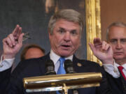 Rep. Michael McCaul, R-Texas, speaks Thursday during a news conference in the Rayburn Room at the Capitol Building in Washington.