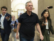 Speaker of the House Kevin McCarthy, R-Calif., arrives to his office on Capitol Hill, Monday, May 29, 2023, in Washington. After weeks of negotiations, President Joe Biden and House Speaker Kevin McCarthy have struck an agreement to avert a potentially devastating government default. The stakes are high for both men -- and now each will have to persuade lawmakers in their parties to vote for it.