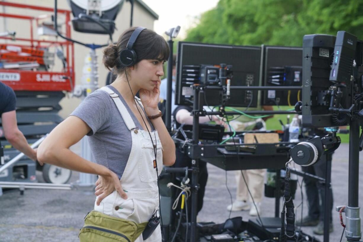 Director Laurel Parmet on the set of "The Starling Girl." (Phil Parmet/Bleecker Street)