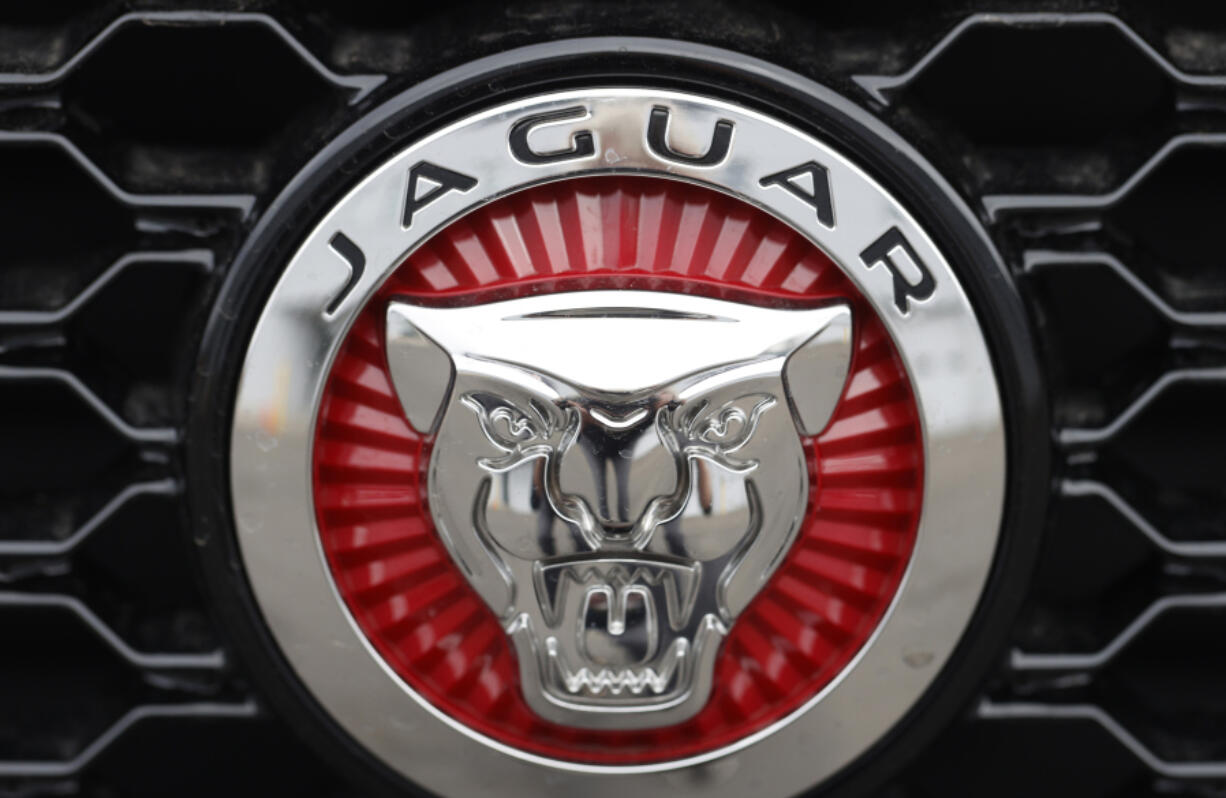 FILE - In this file photo dated Sunday, April 26, 2020, the Jaguar company logo is shown on the grille of an unsold 2020 F-Pace sports-utility vehicle at a Jaguar dealership in Littleton,  Colo.  Jaguar is recalling more than 6,000 I-Pace electric SUVs in the U.S., Wednesday, May 31, 2023, due to the risk of the high-voltage battery overheating and catching fire.
