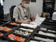 FILE - Supplies for drug users are seen at an overdose prevention center, OnPoint NYC, in New York, Feb. 18, 2022. For the first time, the U.S. government will pay for a large study measuring whether overdoses can be prevented by safe injection sites, places where people can use heroin and other narcotics and be revived if they take too much. The grant is expected to provide more than $5 million over four years to New York University and Brown University to study overdose prevention centers in New York City and Providence, R.I.