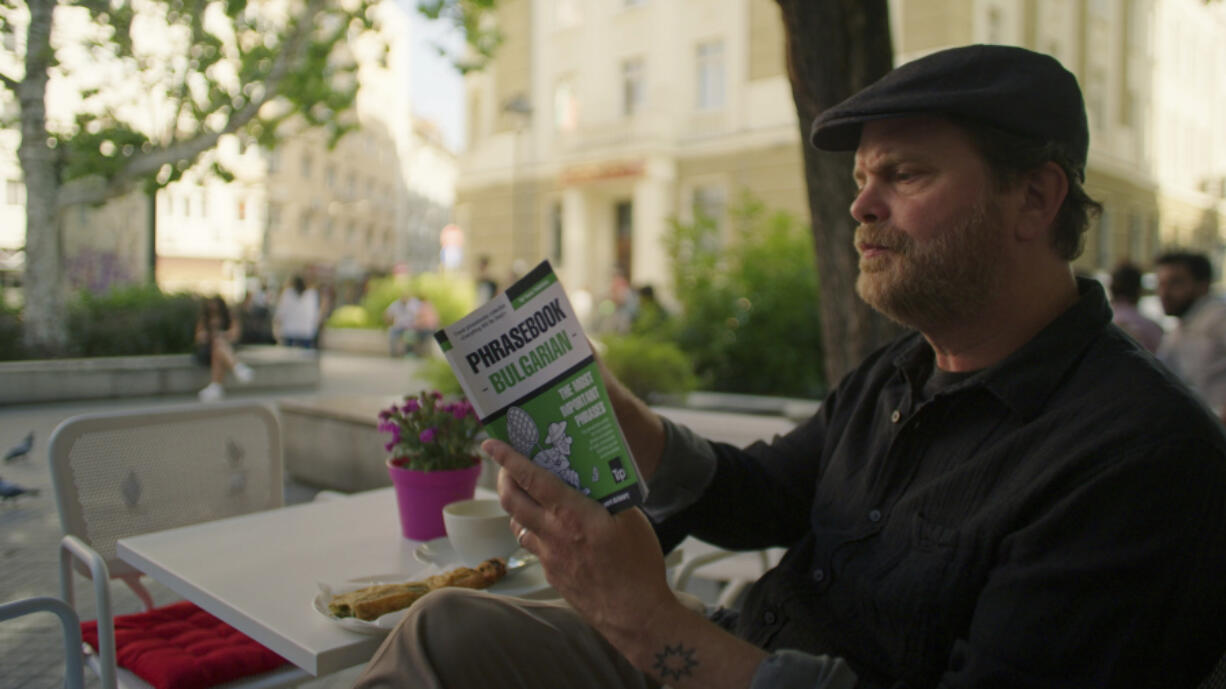 Rainn Wilson in Bulgaria in "Rainn Wilson and the Geography of Bliss." (Peacock)