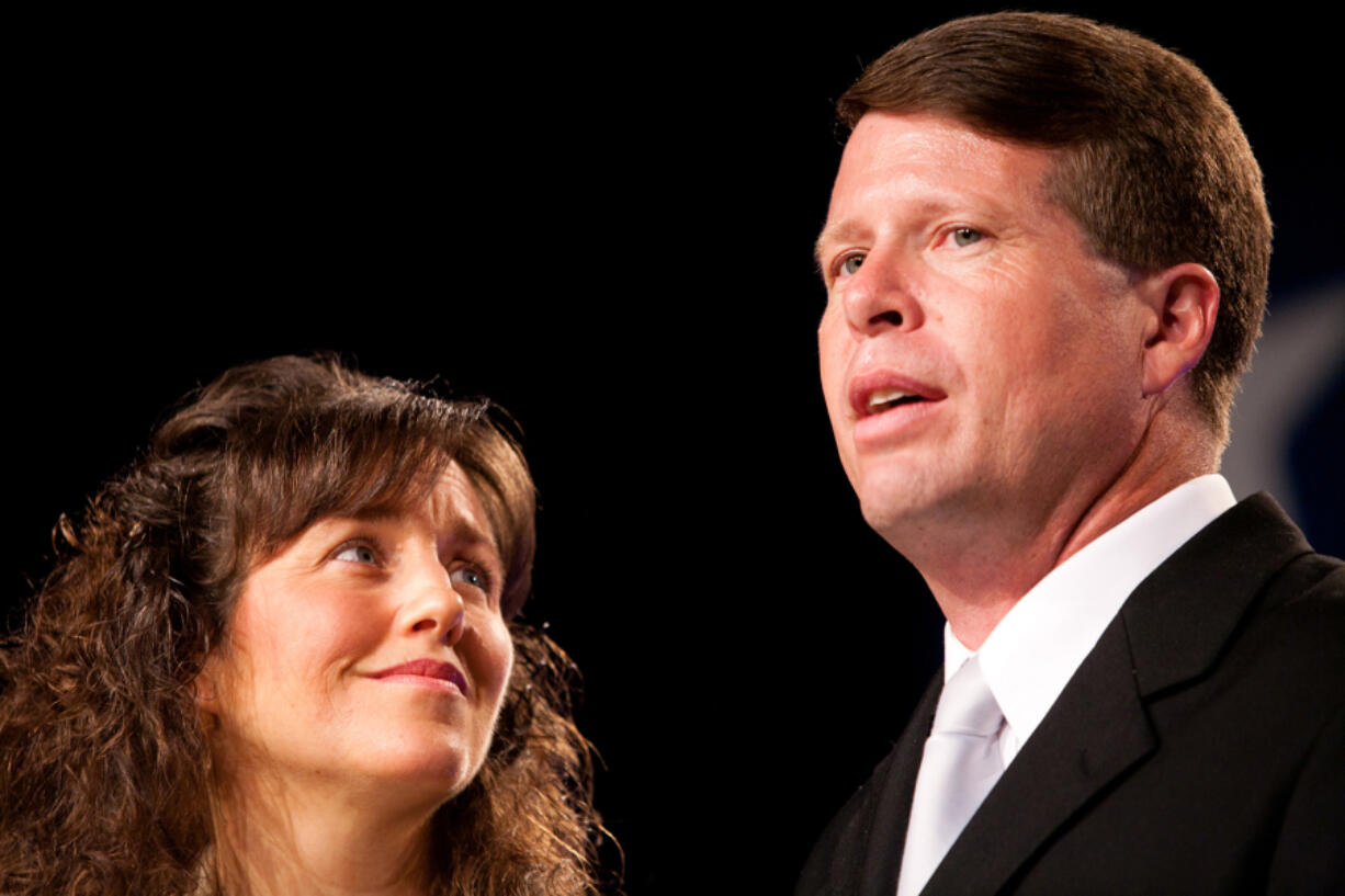 Michelle and Jim Bob Duggar of The Learning Channel TV show "19 Kids and Counting," speak at the Values Voter Summit on Sept. 17, 2010, in Washington, DC.